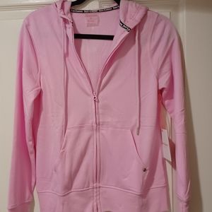 JUICY COUTURE PINK HOODIE FRONT ZIPPER SIZE: SL
